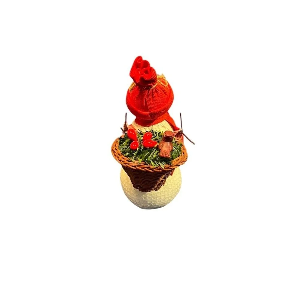 Christmas‎ Medium Red Fabric Snowman Holiday Decor 13